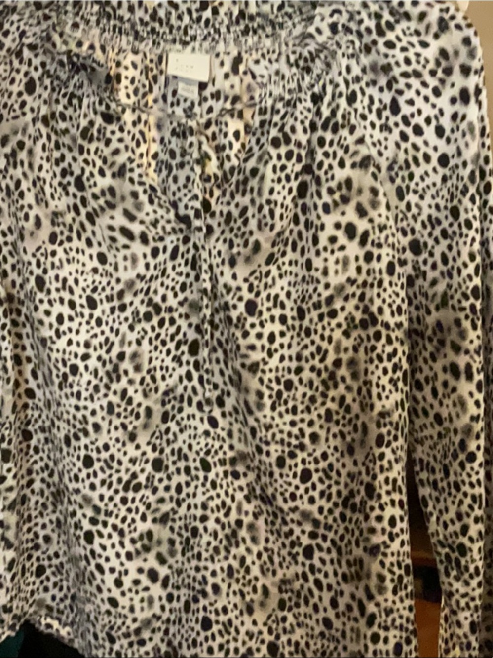 A New Day Leopard Top Sz XS Ptp 20 Length 24
